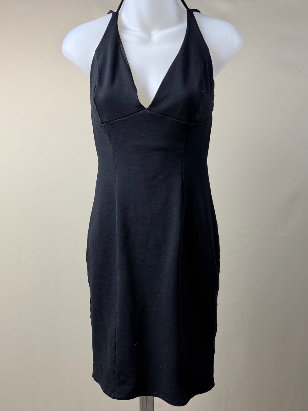 Lulu's Black Halter Mini Dress